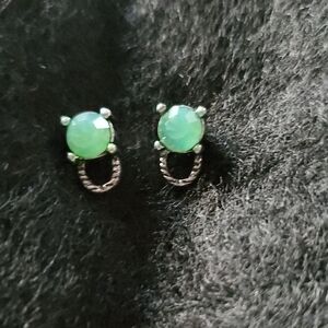 Elegant Blue/Green Petite Stud Earrings